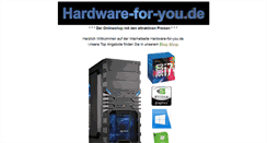 Desktop Screenshot of hardware-for-you.de